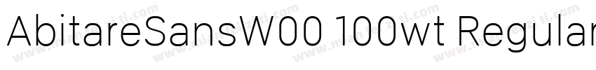 AbitareSansW00 100wt Regular字体转换